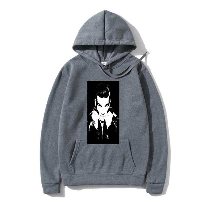 

Robbie Williams New Men Outerwear Black Sweatshir 3-A-106 Hoodie