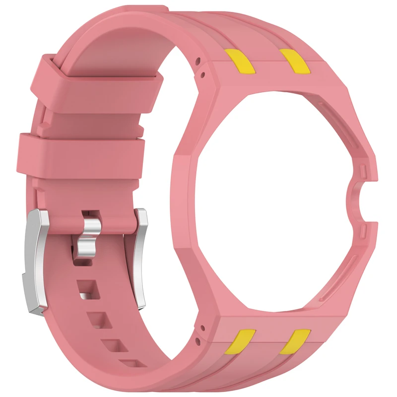 Фото Силиконовый ремешок Lenovo и чехол из поликарбоната для Swatch X AP Royal Pop: аксессуары для модификации и интеграции карманных часов в наручные часы №2