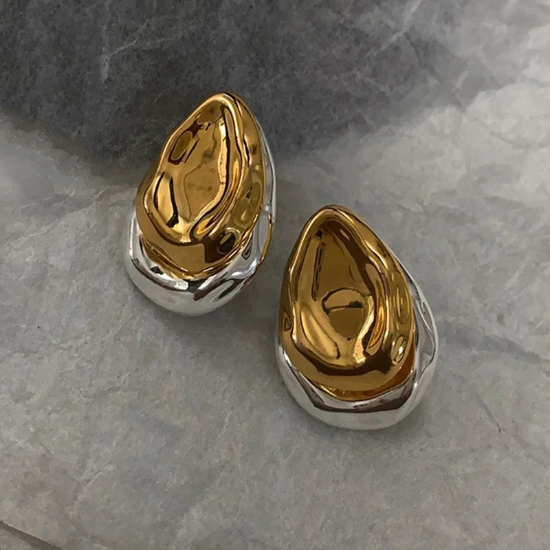 Женские винтажные серьги-гвоздики в виде капель