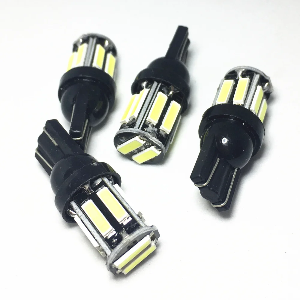 

4 шт., автомобильная лампа Lizenz platte W5W T10 LED 7020 10SMD 194 168 Weiß синяя мотоциклетная лампа