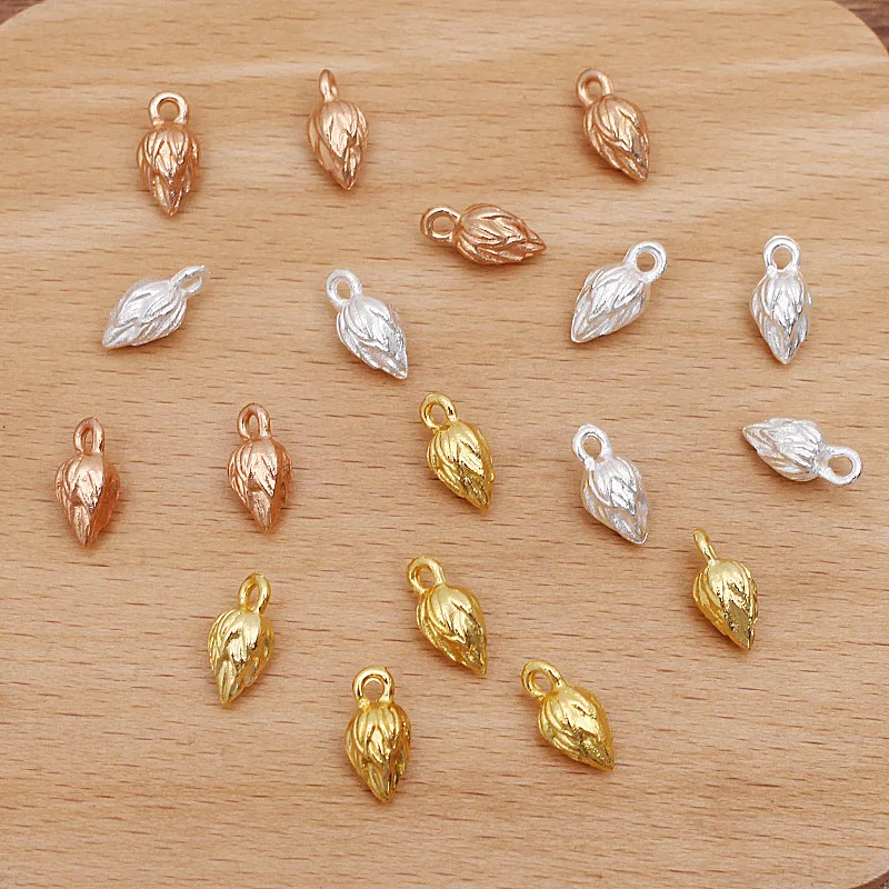 

Подвеска в виде бутона с золотым/серебряным покрытием, 7x14 мм, 100 шт.