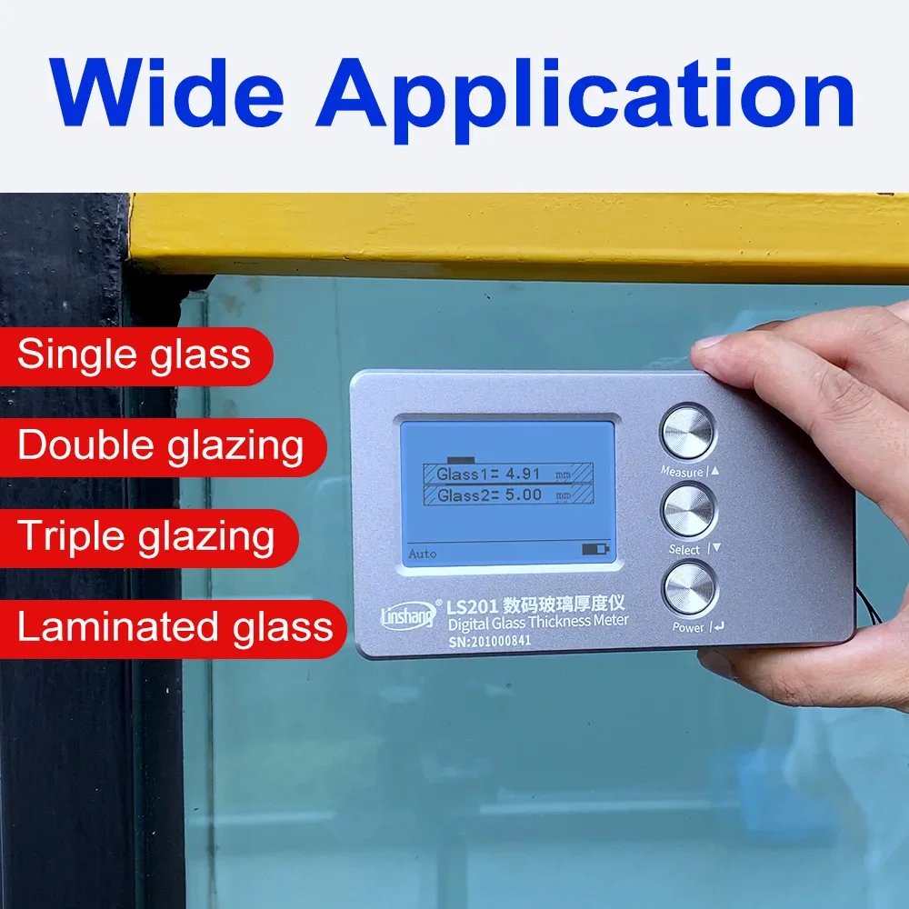 Цифровой измеритель толщины стекла LS201 окон с двойным тройным остеклением