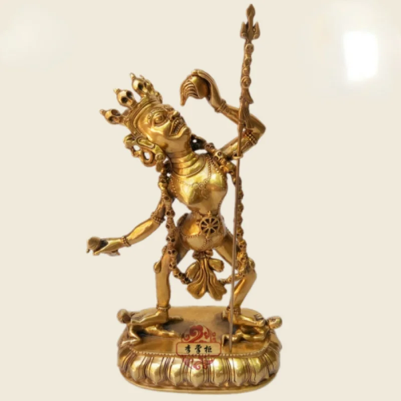 

10-дюймовая Тибетский буддизм, бронзовый Vajrayogini Vajravarahi Dakini Rupa Guan Yin Sta