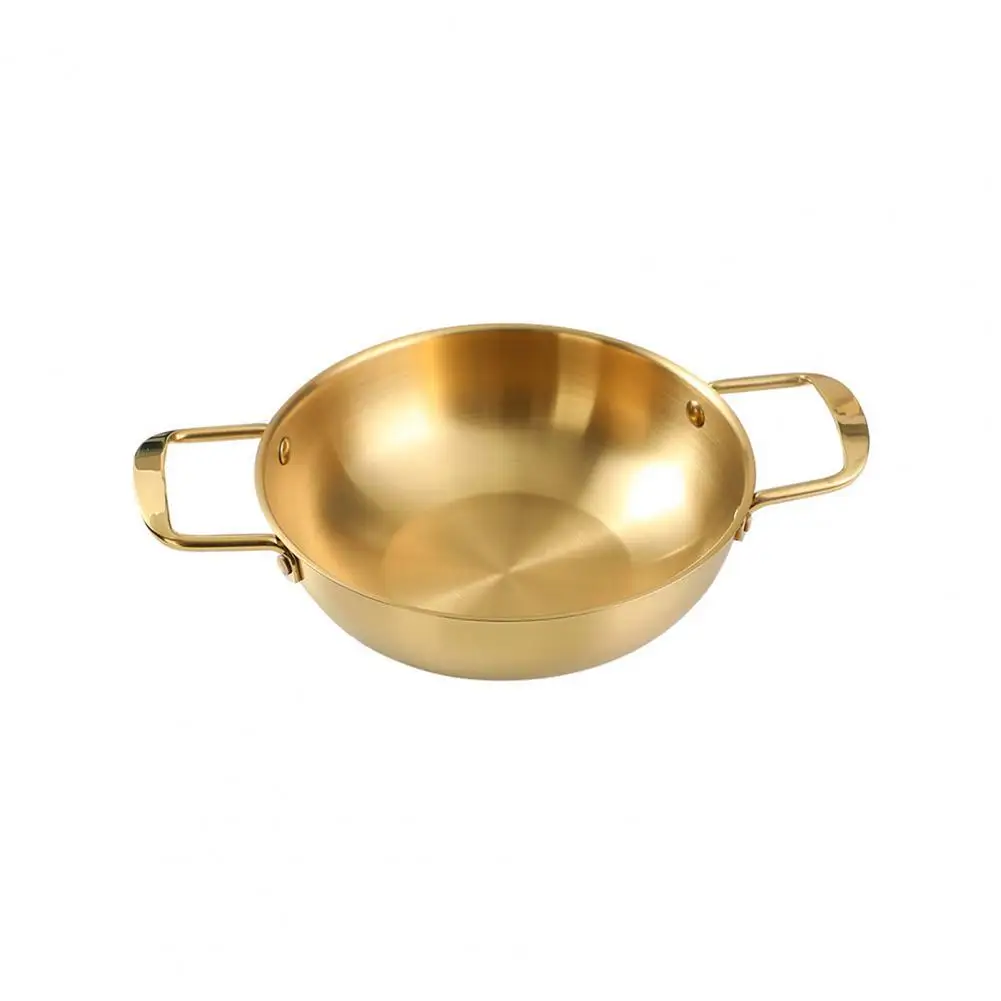 

Noodle Pan Convenient Double Handle Design Stainless Steel Frosted Thick Ramen Pan for Kitchen