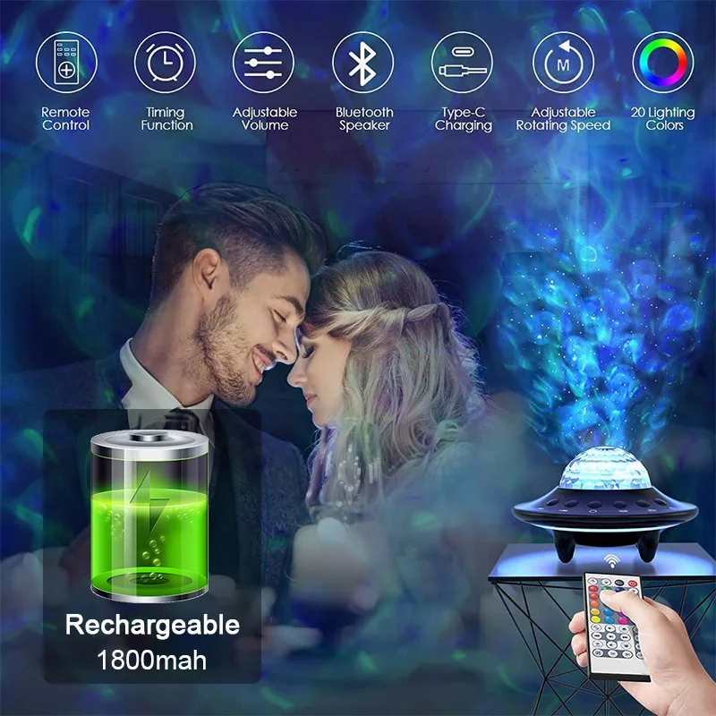 Дешево UFO Galaxy Звездный проектор Звездное небо ночной Светильник перезаряжаемая Светодиодная лампа украшение для дома спальни светильники подарок... Продажа UFO Galaxy Звездный проектор Звездное небо ночной Светильник перезаряжаемая Светодиодная лампа украшение для дома спальни светильники подарок...