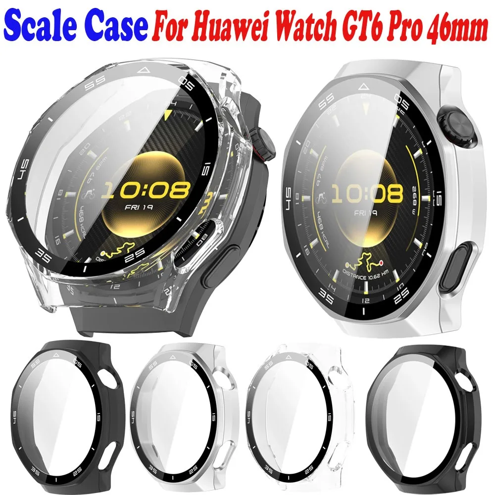Фото Защитная пленка из закаленного стекла + чехол для Huawei Watch GT6 Pro 46 мм, официальный защитный корпус с антиударным стеклом для экрана Huawei GT6 Pro №1