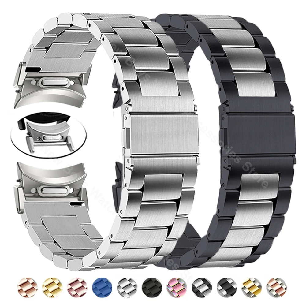 Quick fit stainless steel band for Samsung Galaxy Watch 6 4 5 pro 40 44mm 45mm 42 46mm no gap strap for watch6 classic 43mm 47mm