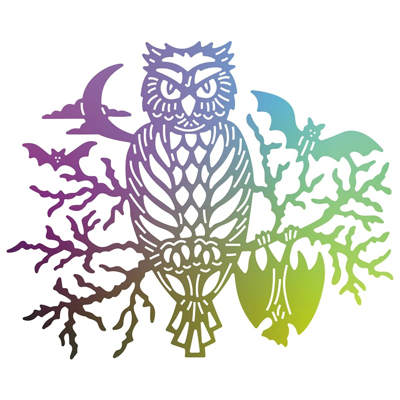 Новинка форма для тиснения летучая мышь Сова ветви ремесло 2021 металлические