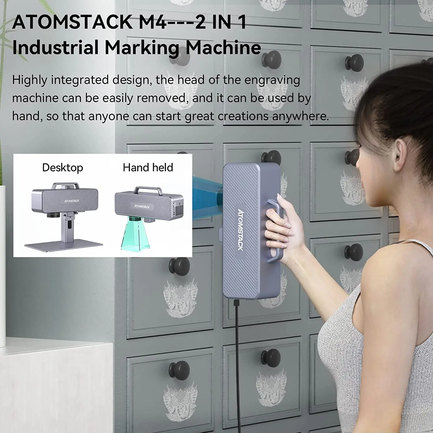 Лазерный гравировальный станок ATOMSTACK M4 12000 мм/с