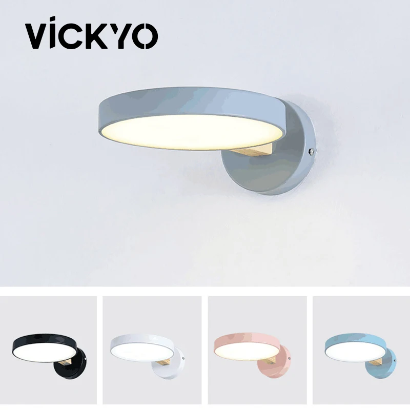 

VICKYO Nordic Modern Simple Bedroom Wall Lamp LED Interior Wall Light Bedside Lamp For Kids Room Decorations Living Room Bedroo