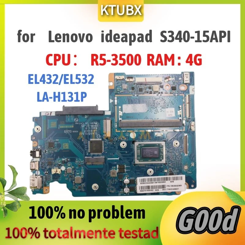 Для Lenovo ThinkPad S340-15API материнская плата для ноутбука EL432 EL532 LA-H131P FRU5B20S42250 CPU: R5-3500U |