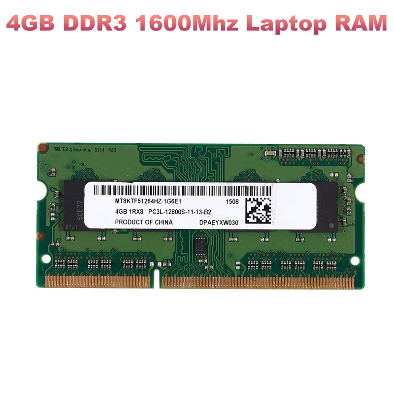 Оперативная память DDR3 для ноутбука, 4 Гб, 1600 МГц