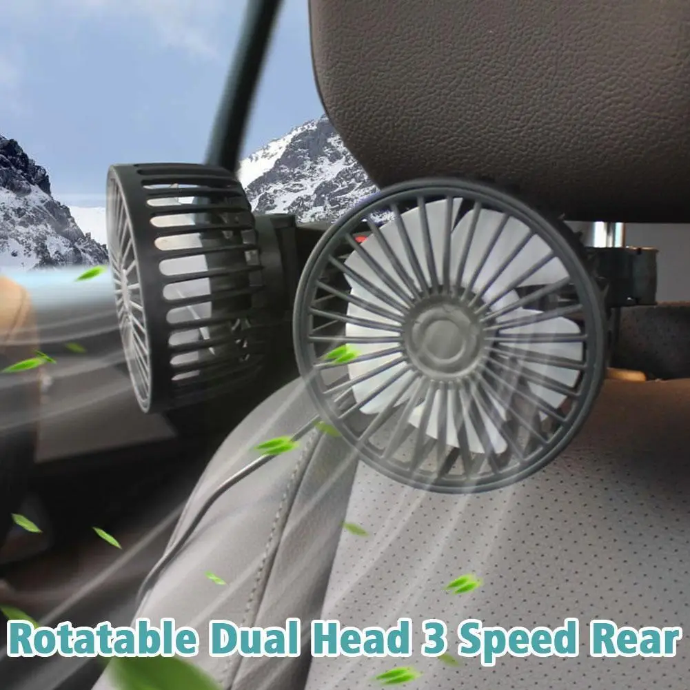 

1Pcs Car Fan Rear Seat Ventilador USB Freshener Air Voiture Ventilateur Climatiseur Conditioner Cooler Ventilatore Auto V2G1