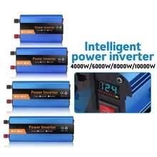 Przetwornica czysta fala sinusoidalna 4000W/6000W/8000W/10000W 12V/24V DC do AC 220V Adapter do falownik solarny sinusoidalnego konwerter napięcia falowego