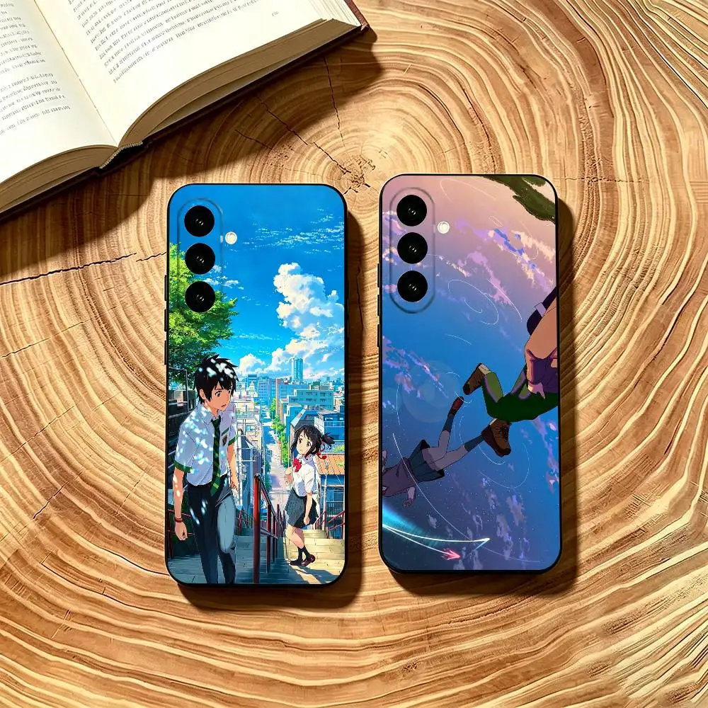 Фото Чехол для телефона с изображением аниме Y-Your Name, мягкий черный, для Samsung Galaxy A73, A72, A71, A70, A53, A52, A51 №1