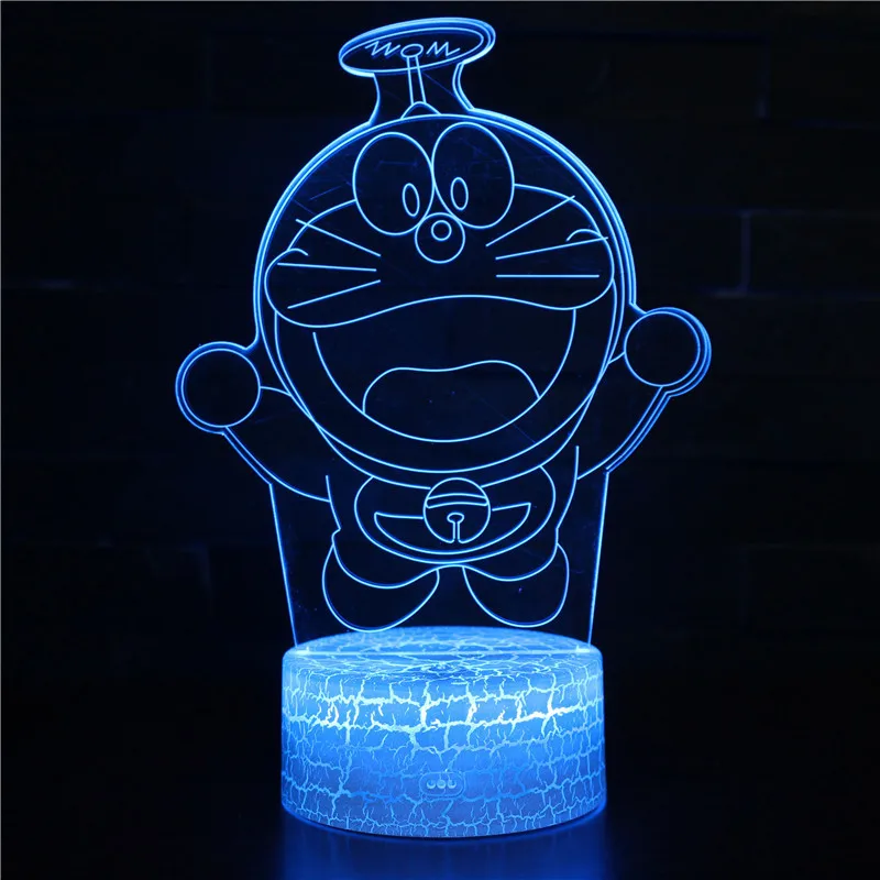 

Anime Cute Blue Cat Acrylic Led Desk Lamp Bedroom Decoration Light Child Gift Action Figures USB Touch Night Light Neon Lamparas