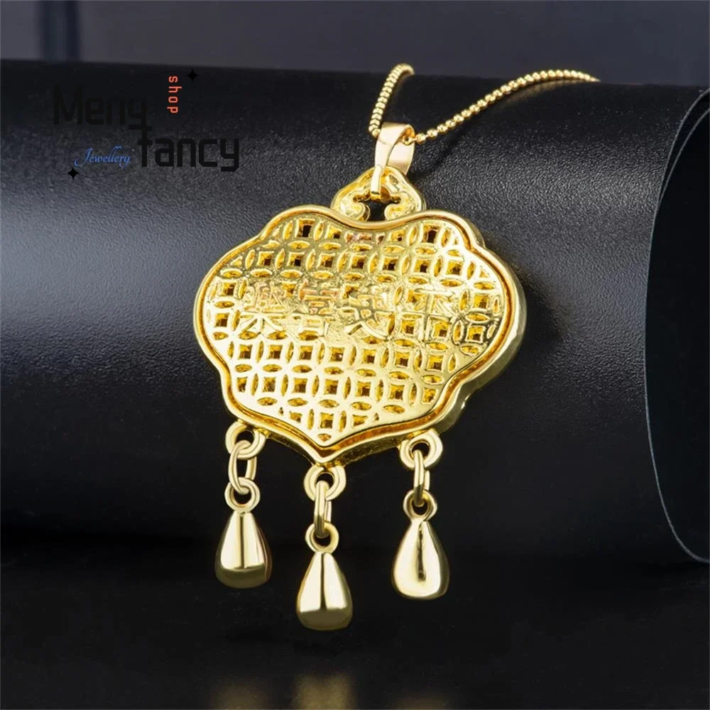 Подлинный натуральный зеленый агат медный позолоченный кулон со льдом