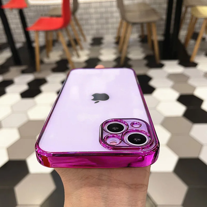 

ZBK квадратный прозрачный чехол из ТПУ для iPhone 11 12 13 Pro Max Mini XS XR X 7 8 Plus SE 2020 тонкий мягкий чехол для телефона