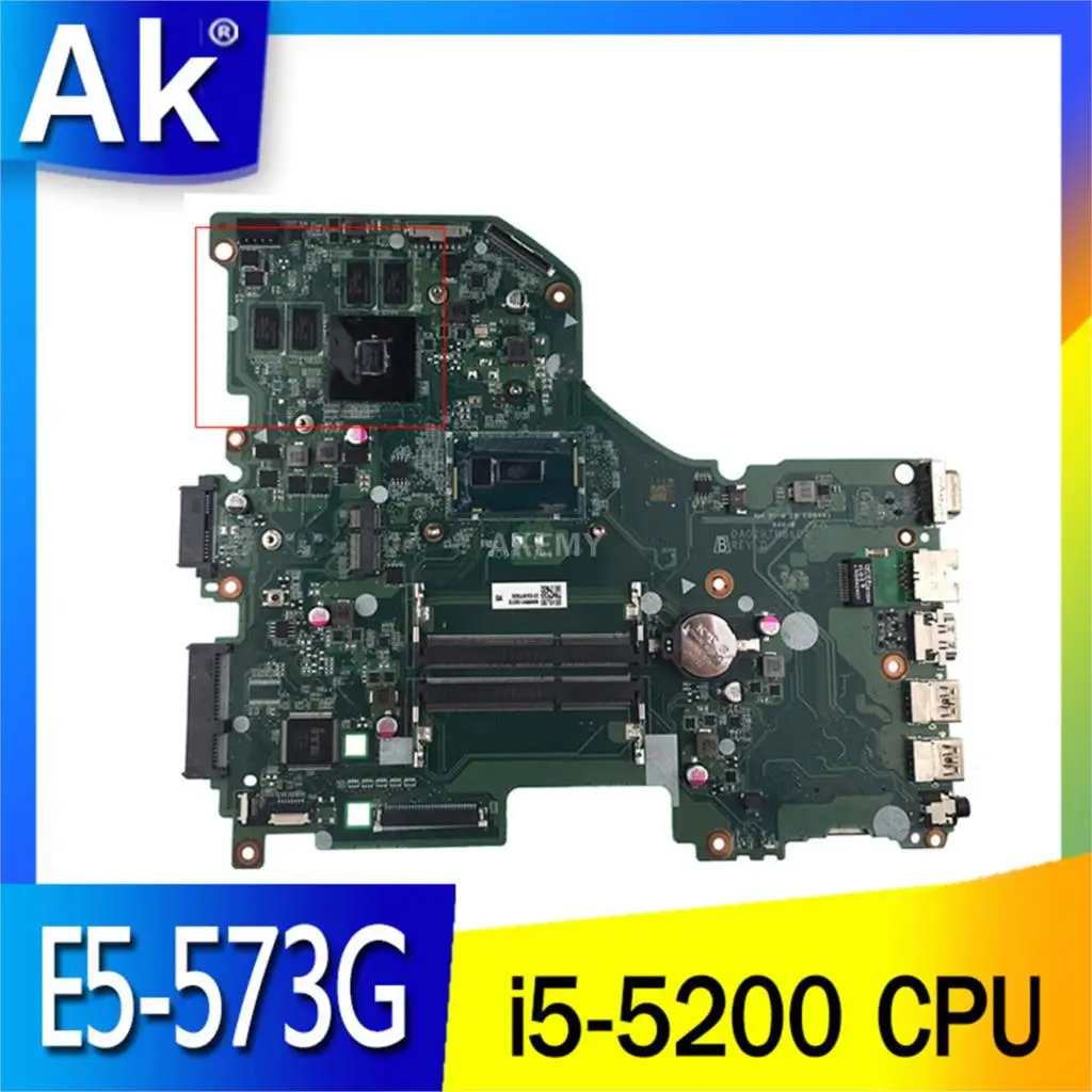 

For Acer aspire E5-573G Laptop Motherboard NBMVG11003 NBMVM11003 DA0ZRTMB6D0 I5-5200U CPU 940M Video card 100% fully tested
