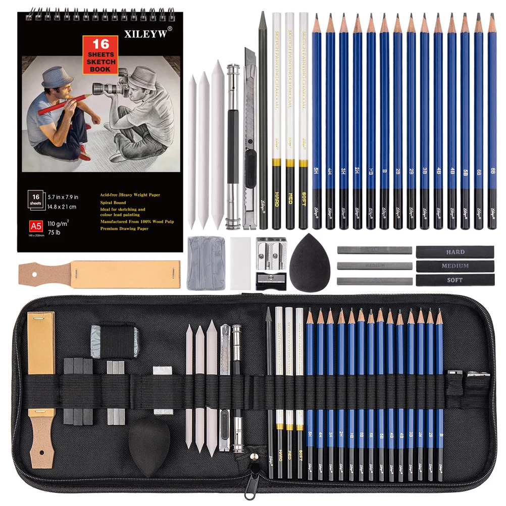 

Pencils Drawing Sketching Pencil Set Sketch Art Graphite Shading Kits School Charcoal Erasers Artist Artists Supplies Decorative