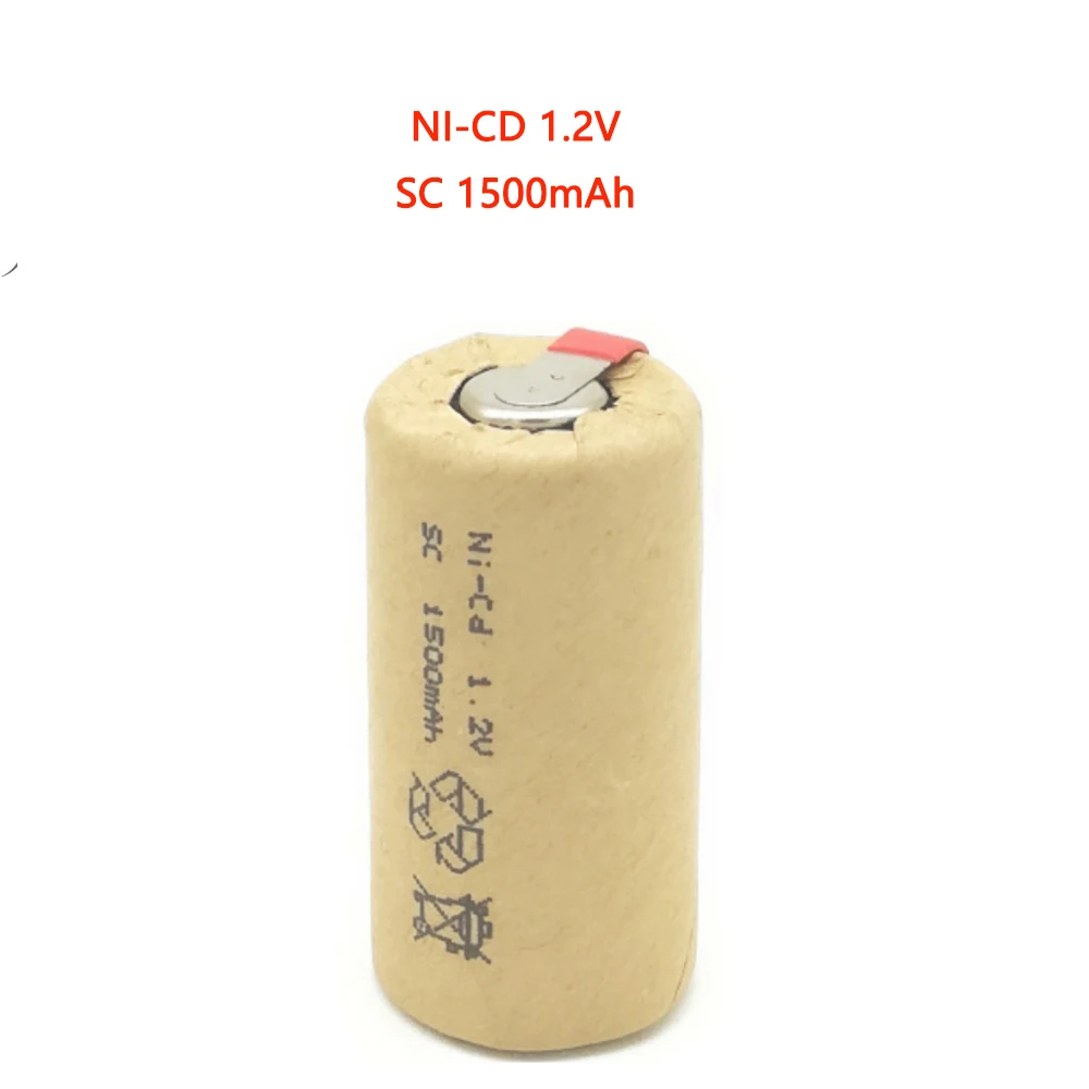 Высококачественная аккумуляторная батарея Ni-CD1.2V SC1500mAh Sub C 10C для