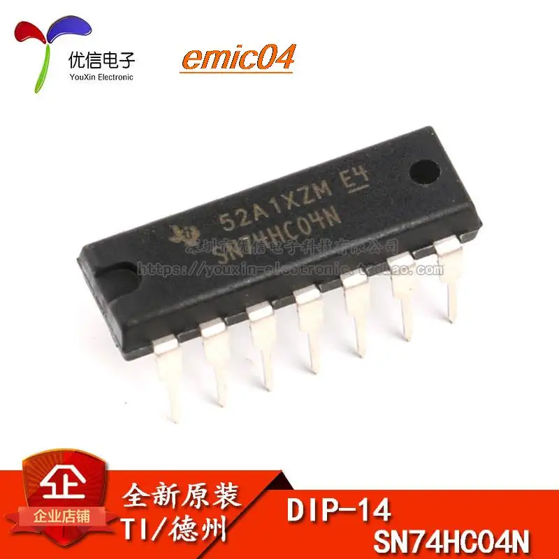 

10 шт., оригинальный ассортимент SN74HC04N DIP-14-