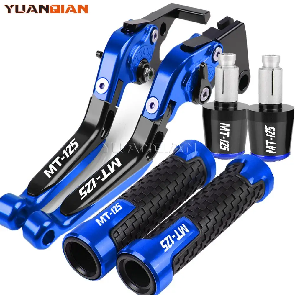 

For YAMAHA MT125 MT 125 MT-125 2014- 2018 2022 2021 2020 Motorcycle Extendable Brake Clutch Levers Handlebar Handle grips ends