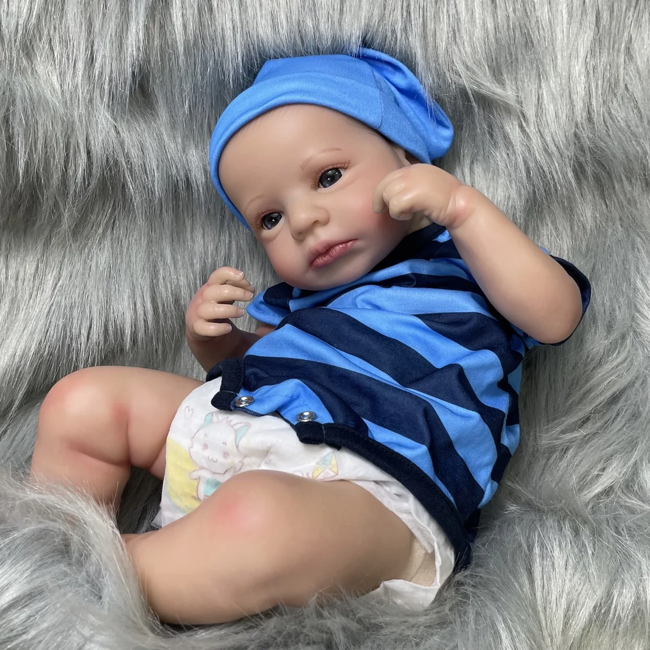 

Реалистичная готовая кукла-Реборн, 50 см, LouLou бодрствование, мягкое прикосновение, мило, новорожденный с 3D окрашенной кожей, видимые вены, игрушечная Фигурка «сделай сам»