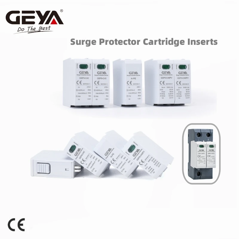 

Сменные вставки для картриджа GEYA GSP9 SPD для AC DC SPD 275V 385V 400V 440V 600V 1000V 1500V