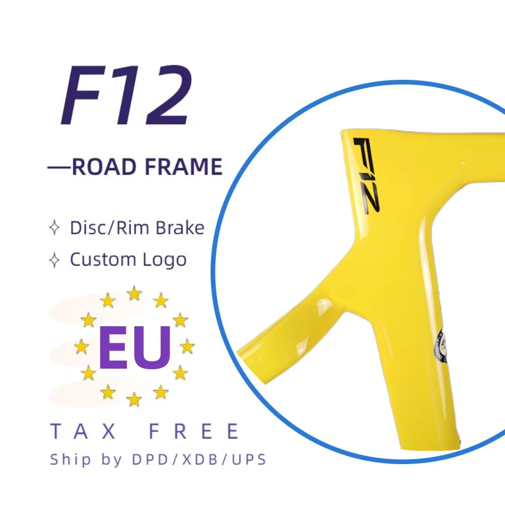 Hot F12 Carbon Road Bike Internal Wiring Frame Rim Disc Brake T1100 1K Bicycle Frame Direct Mount Brake Frameset XDB DPD