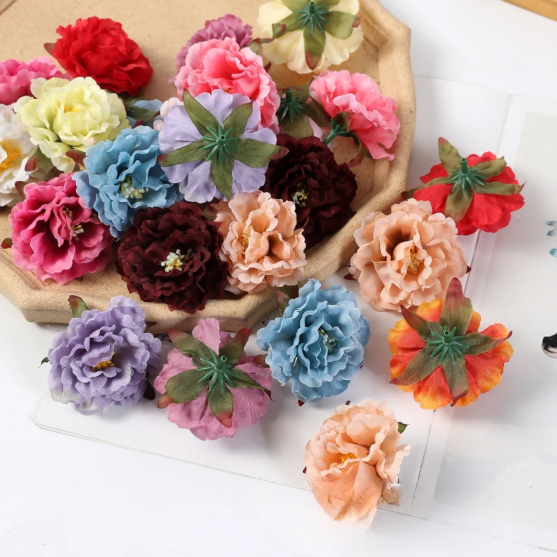 

20PCS 6.5CM Artificial Peony Diy Handmade Garland Decoration Material Hydrangea Macrophylla Wedding Guide Flower