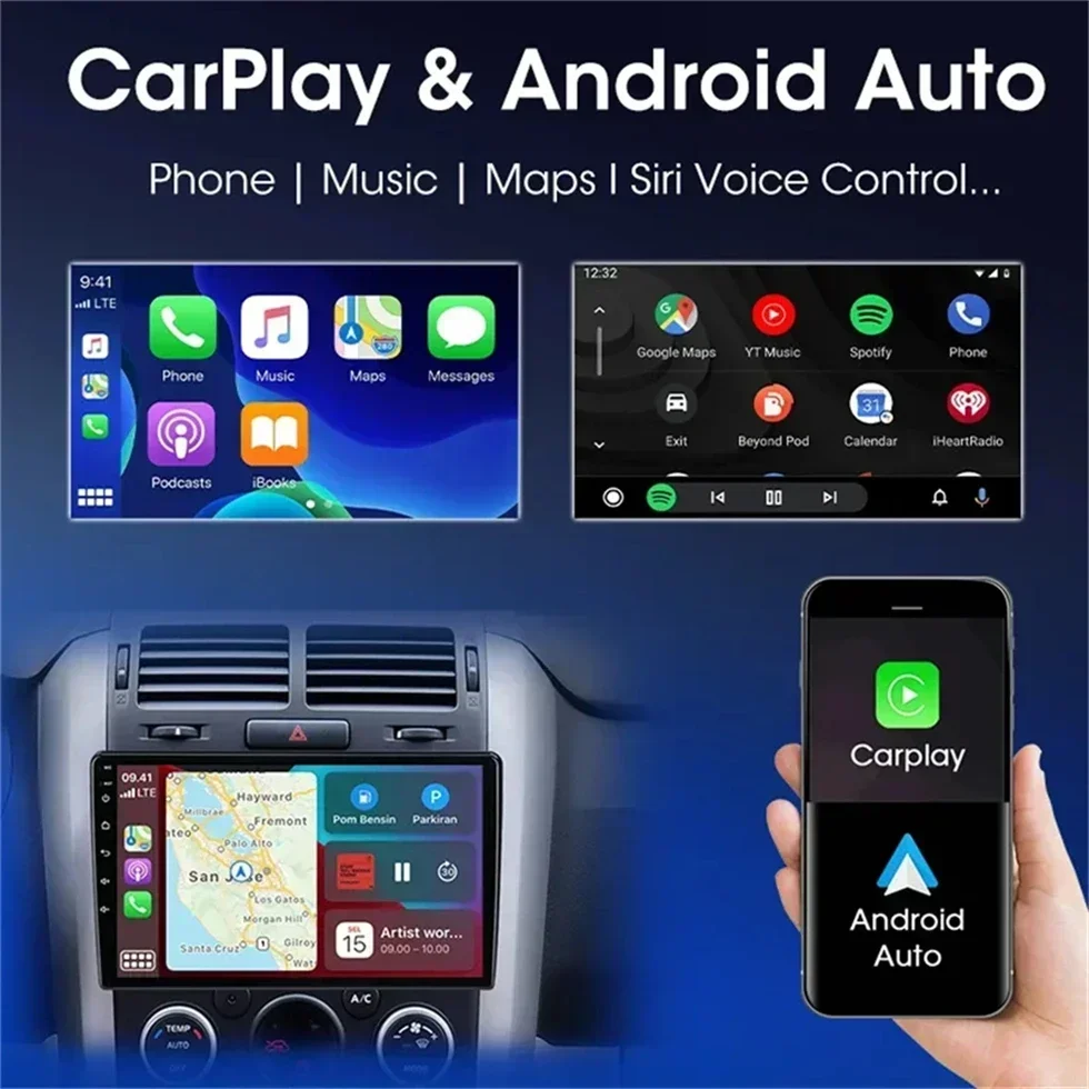 9-дюймовый сенсорный экран GPS авторадио для Hyundai Elantra 2006-2012 автомобильный