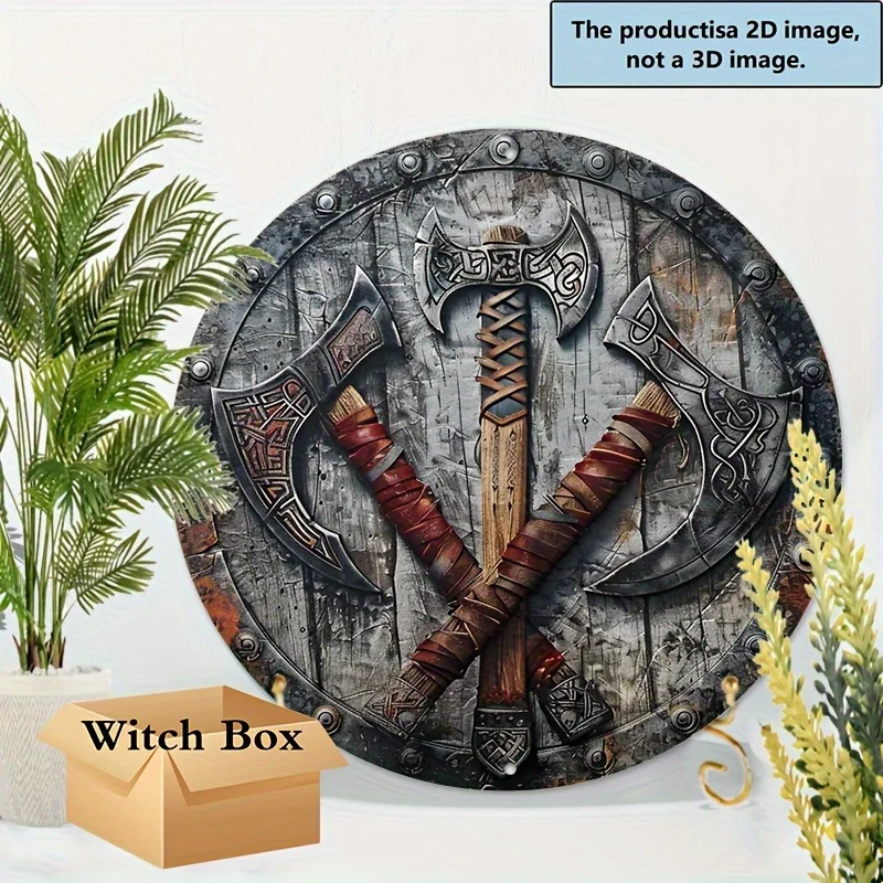 

8 Викингов Battleaxe 3D настенное искусство из алюминия