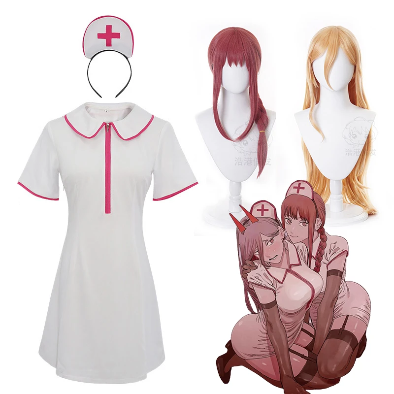 

Костюм для косплея из искусственной цепной пилы из аниме Makima Power, мужские костюмы для косплея, Униформа, парик, полный комплект перчаток, одежда для Хэллоуина