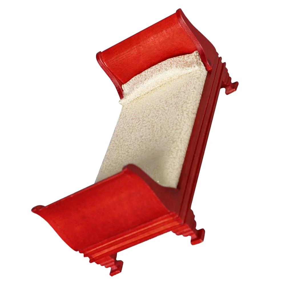 

Furniture Model DIY Mini House Decor Miniature Dollhouse Accessories Wooden Single Bed Adornment