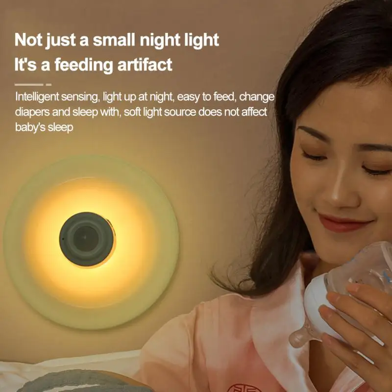 

Bedroom Decor Motion Sensor Night Lamp Children's Gift USB Charging Bedroom Decoration Human Infrared Smart Led Night Light