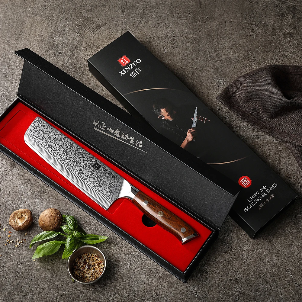 Кухонные ножи XINZUO из дамасской стали 7 3 дюйма ручка японской