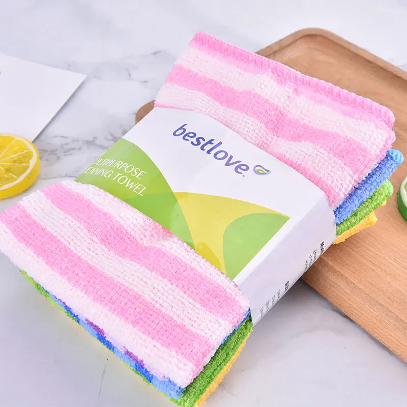 5 шт. тряпки для мытья посуды салфетка двойная тряпка очистки стекла кухни