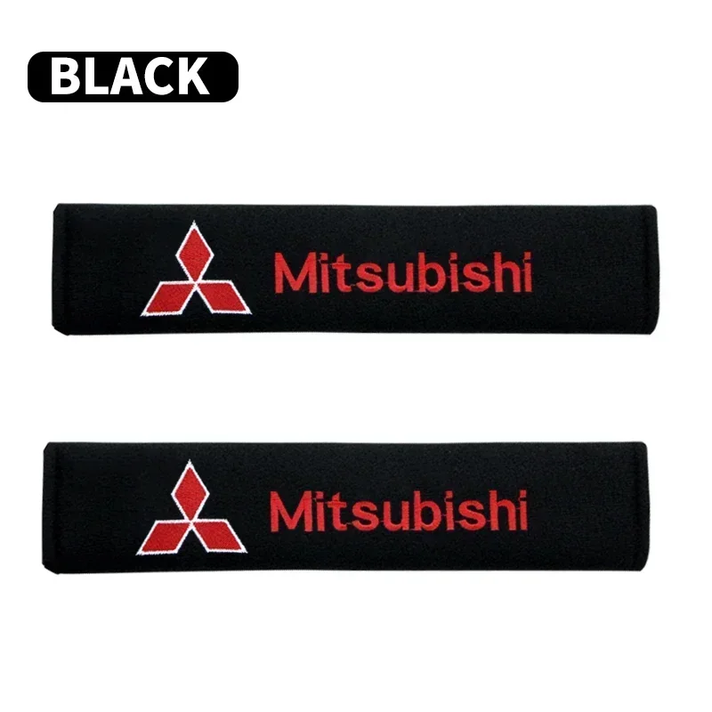 

2 шт. чехлы на автомобильные ремни безопасности, хлопковые наплечники для MITSUBISHI Lancer EX 10 Lancer X Outlander ASX Colt Pajero, спортивные аксессуары