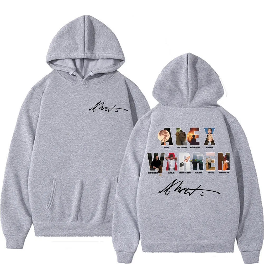 Фото Alex Warren Album Song Titles Music Merch толстовки для мужчин и женщин модные ретро пуловеры с длинными рукавами зимние повседневные флисовые кофты №4