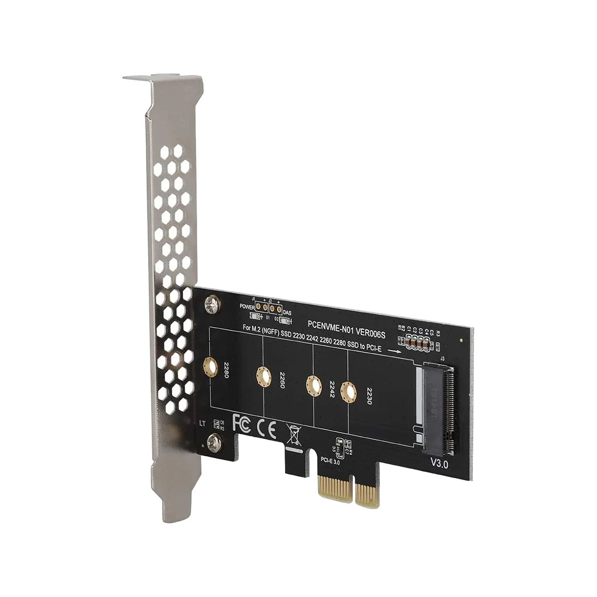 

Адаптер M.2 PCIe, плата расширения M.2 к PCI E3.0 X1, M2 SSD NGFF NVME (ключ M) к PCIe 3,0x1 для настольного PCI-слота