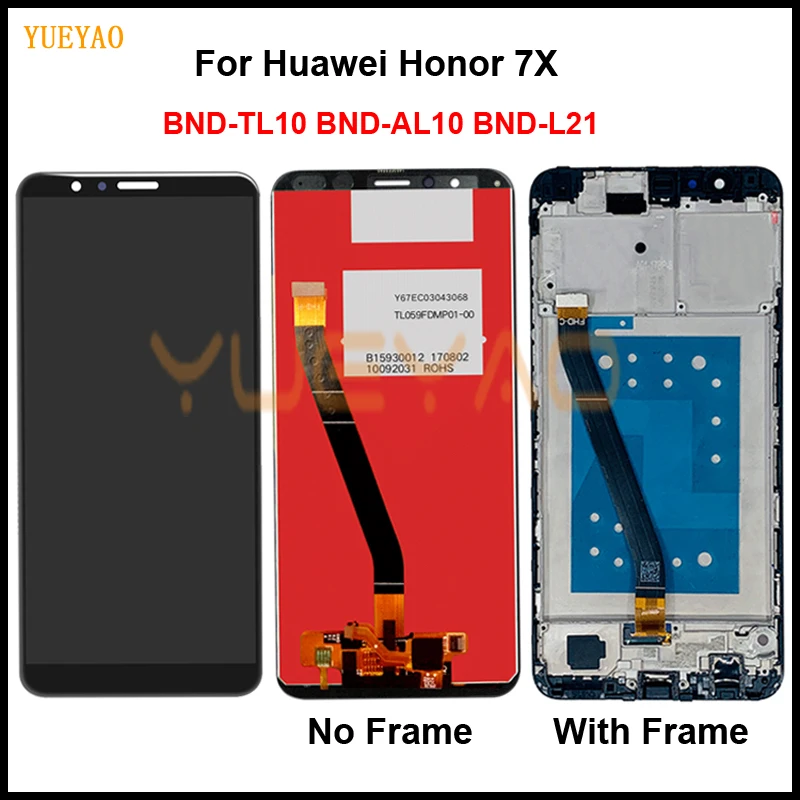 Mate SE ЖК-дисплей для Huawei Honor 7X с рамкой сенсорный экран телефона L22 L24 сменный