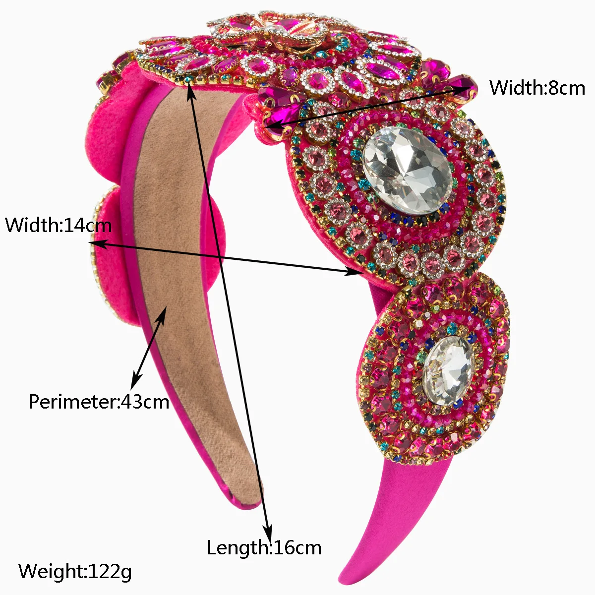 Женская повязка на голову со стразами в стиле барокко