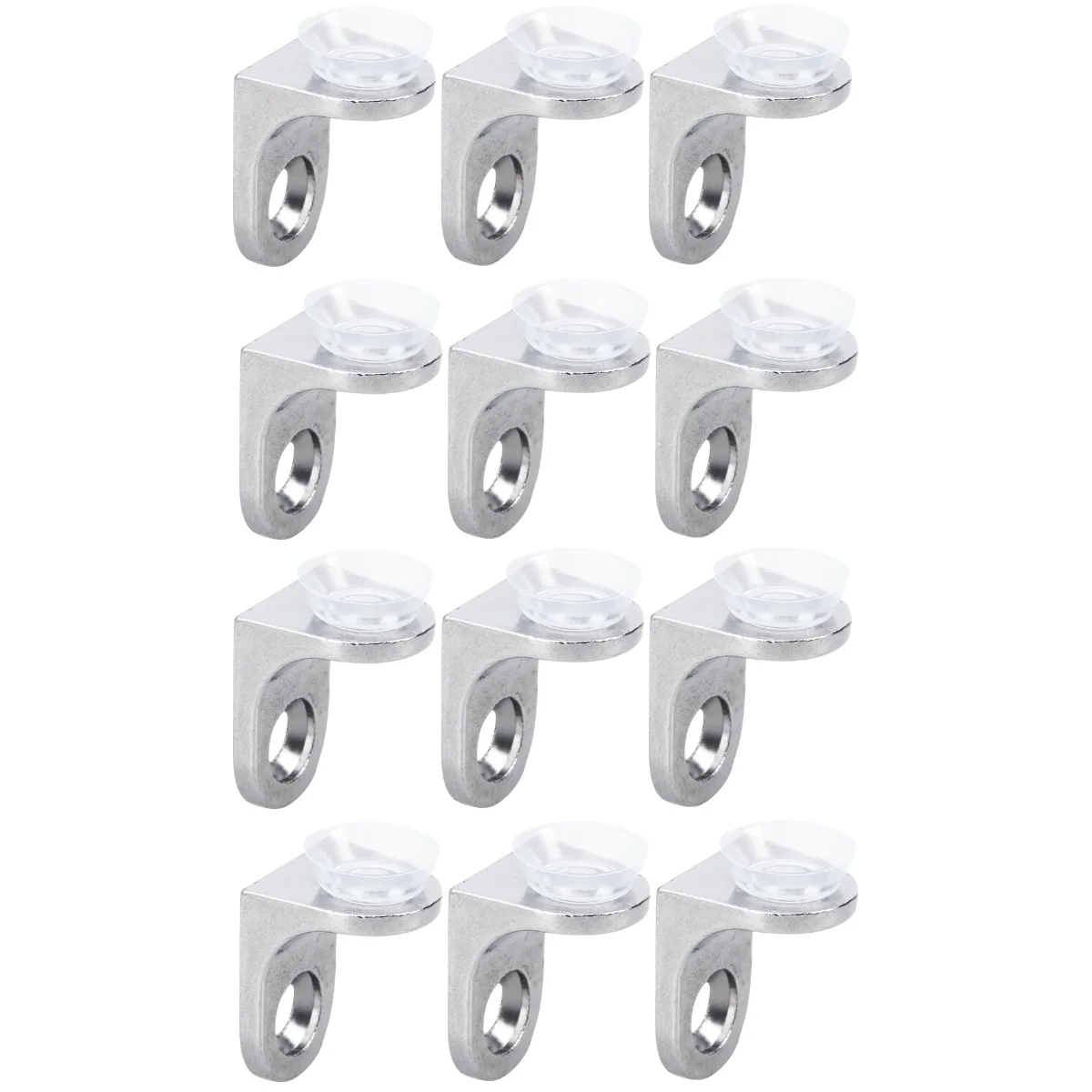 

20 PCS Wood Shelf Supports with Suction Cups Round Shelf Pegs with 10 PCS Screws (Silver)