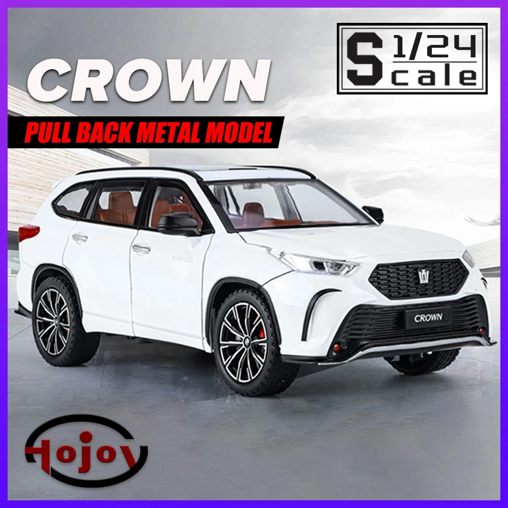 Металлические автомобили, игрушки, масштаб 1:24, корона, Ламбер, модель автомобиля из сплава для мальчиков, детская игрушка, внедорожники, звук и технические характеристики