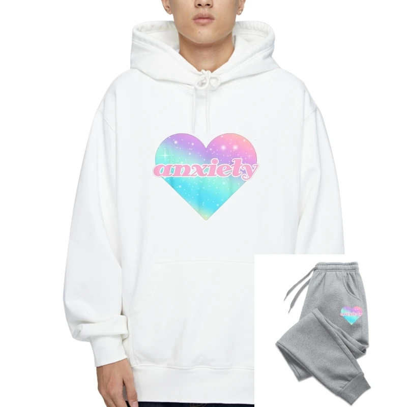 New Kawaii Pastel Goth Anxiety Space Heart Black T-Sweatshirt Hoodies S-6Xl Usa Winter Em1 Autumnness Outerwear