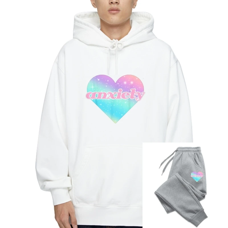 

New Kawaii Pastel Goth Anxiety Space Heart Black T-Sweatshirt Hoodies S-6Xl Usa Winter Em1 Autumnness Outerwear