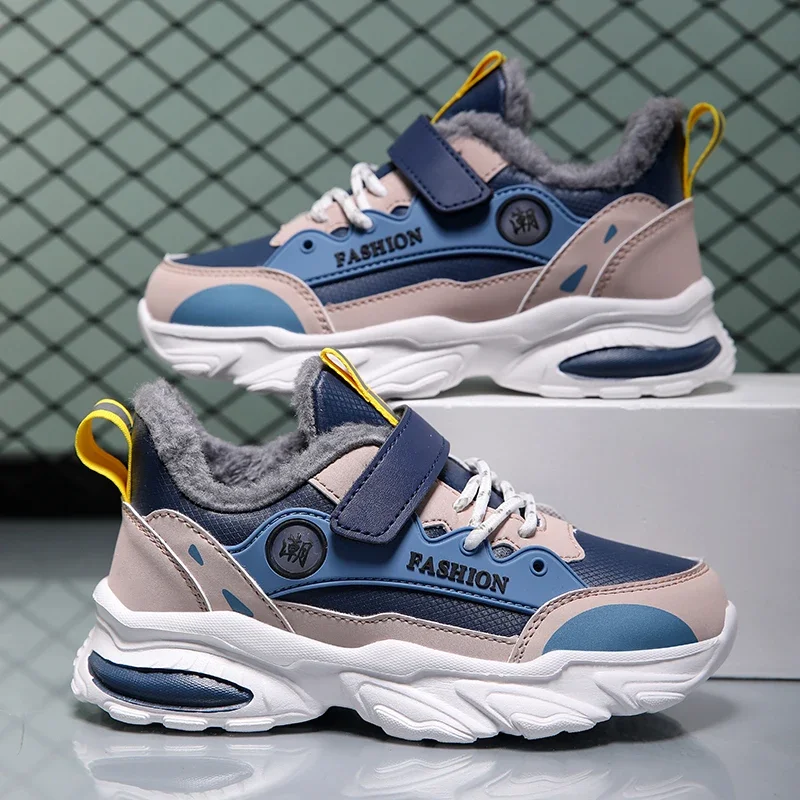 Зимняя детская повседневная спортивная обувь для мужчин и женщин плюшевая