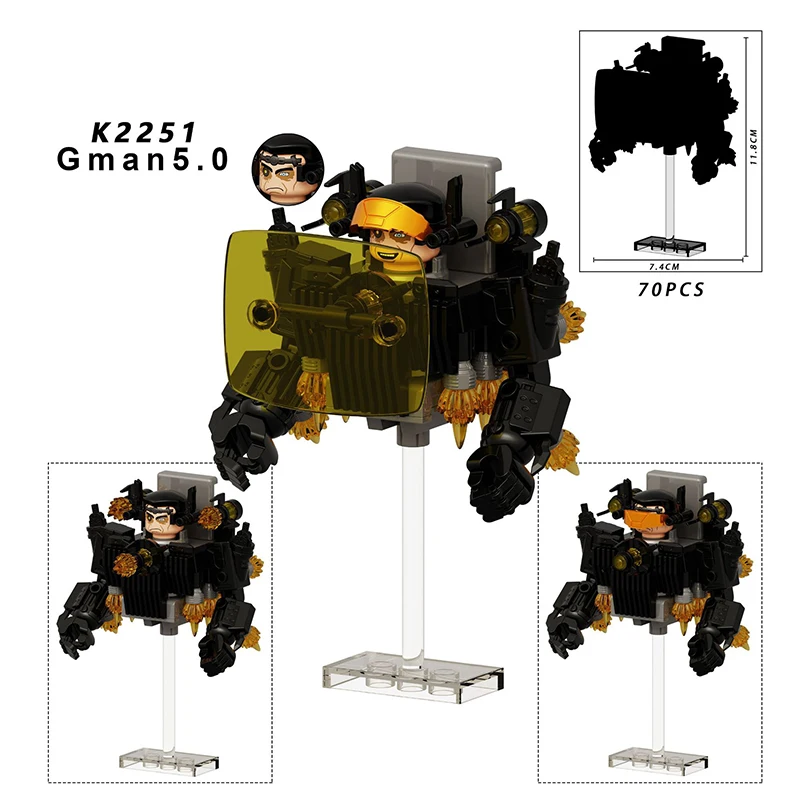 Фото RICKY TOYS Женский голос Человек Кирпичи Титан Телевизор Человек Для игрушек Подарки Мини-фигурки Детские строительные блоки для вечеринок Подарки №5
