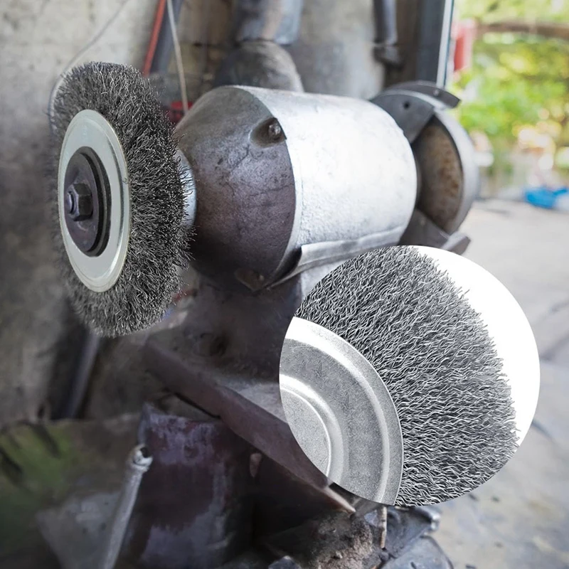 2 шт. проволочные колеса как показано на рисунке эффективная очистка ржавчины из